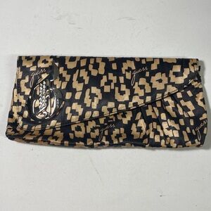 Guess Black and Gold Patterned Clutch